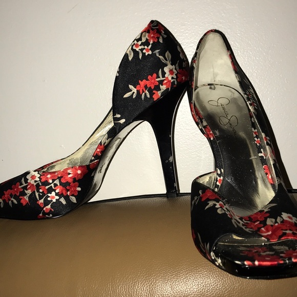 jessica simpson floral heels